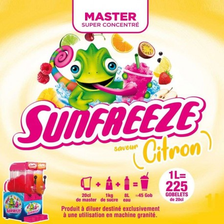 Concentré Master sun Freeze citron 1L pour Granité / Granita