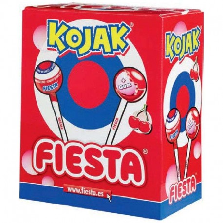 Sucettes Kojak gum Cerises Fiesta - boîte de 100