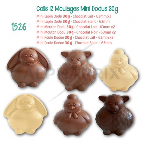 ~Colis 12 moulages Mini Dodus 30g