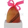 ~Oeuf garni enrubanné Ivoire 15cm 280g