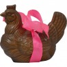Poule moyenne garnie enrubannée lait 12cm 120g