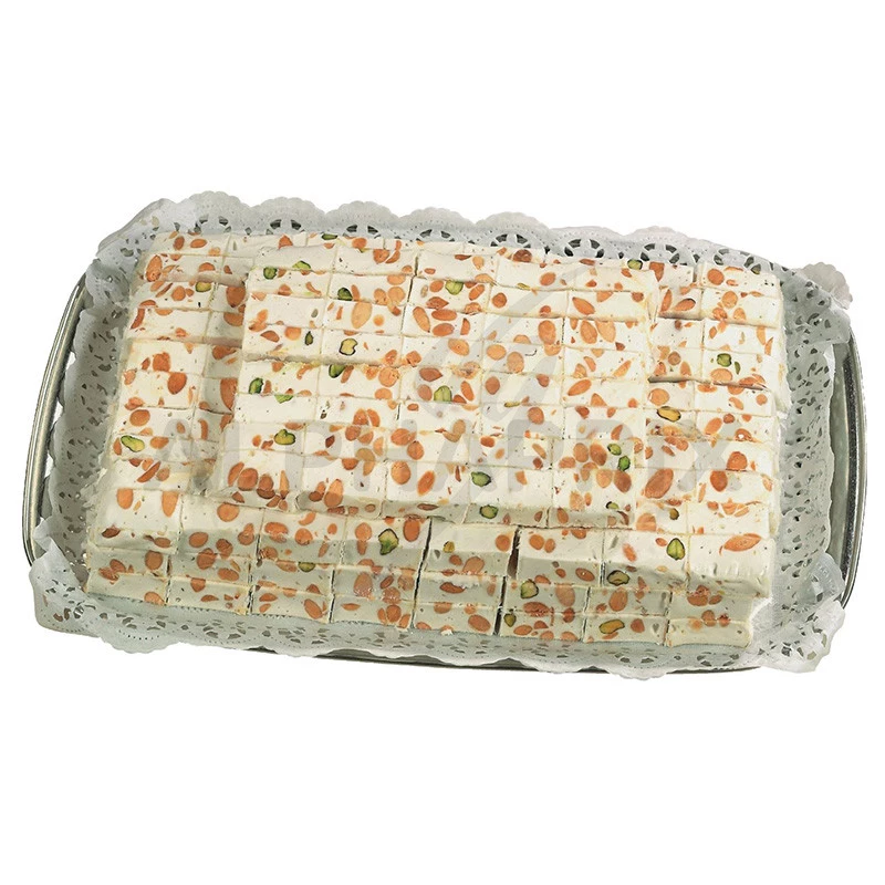 Nougat tendre tradition en sachet, miel de lavande, amandes, pistaches