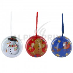 Boules de Noël garnie pièces chocolat 36g