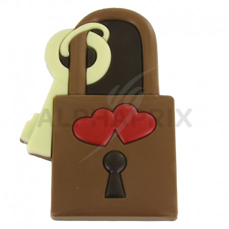 Cadenas et sa clef en chocolat décoré 80g