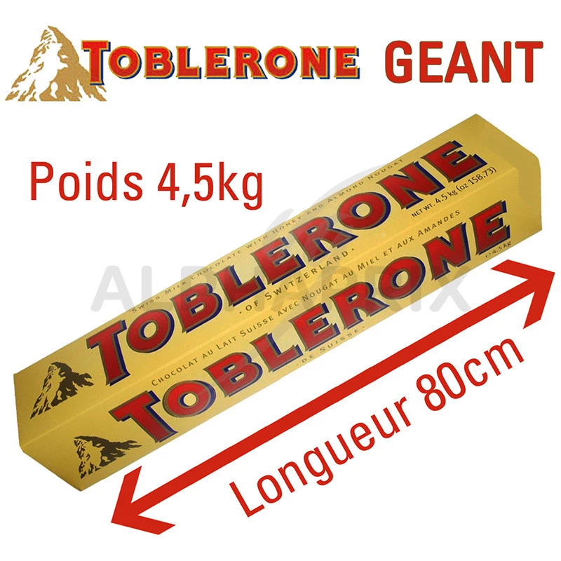 Toblerone 12,7 onces - 360 g barre de nougat chocolat blanc suisse extra  large