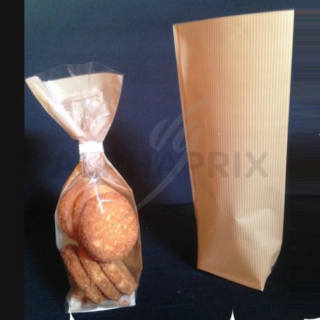 Sac fond carton kraft écru 120x260mm par 100