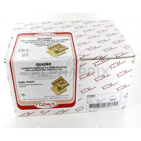 Quadro gaufrette praliné noisette carton vrac