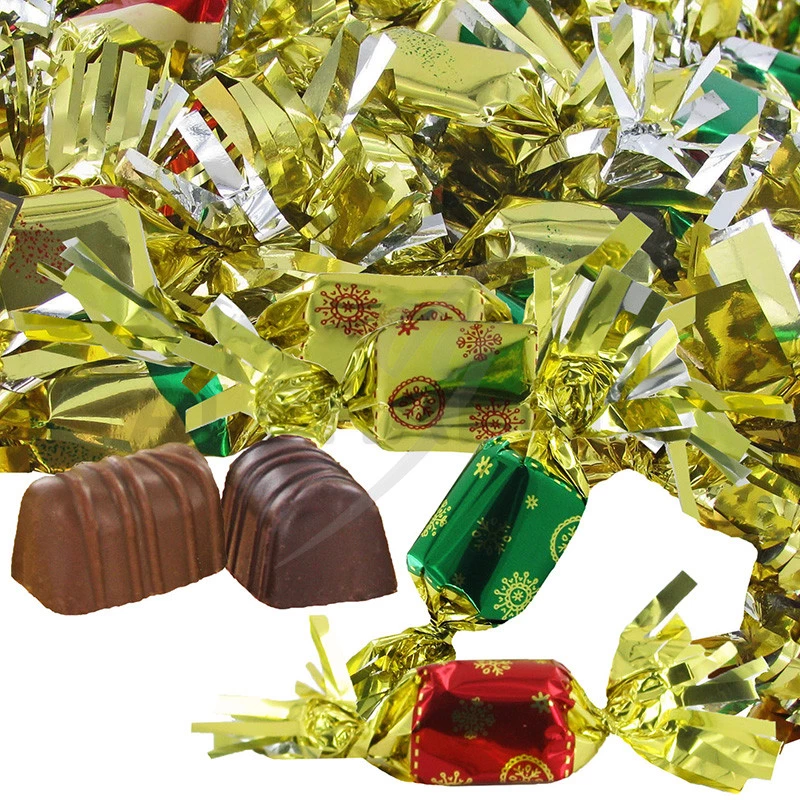 papillotes de bonbons au chocolat Stock Photo