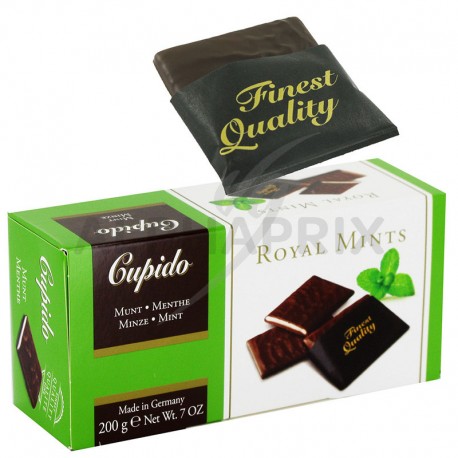 Plaquettes chocolat. noir à la crème de menthe - 200g