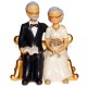 Couple de Seniors sur fauteuil doré H. 15cm