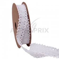 Ruban dentelle BLANC - la bobine