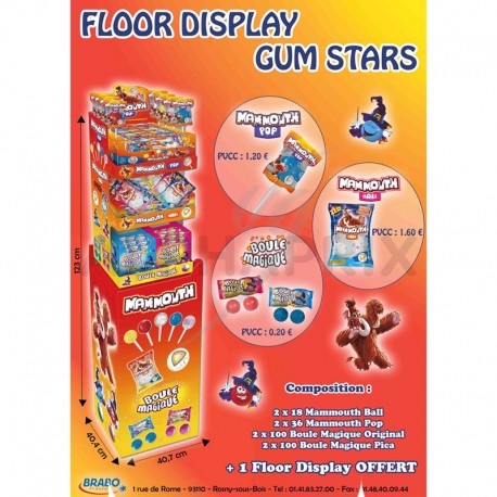 Floor Display Gum Stars