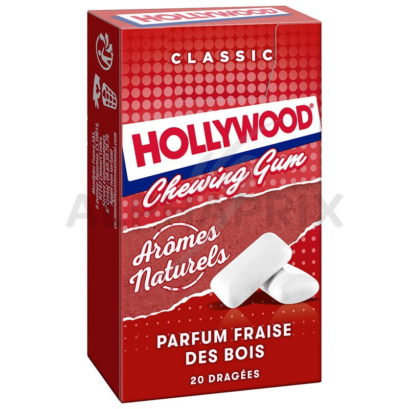 Chewing gum - chlorophylle - Hollywood - 28 g - 20 dragées