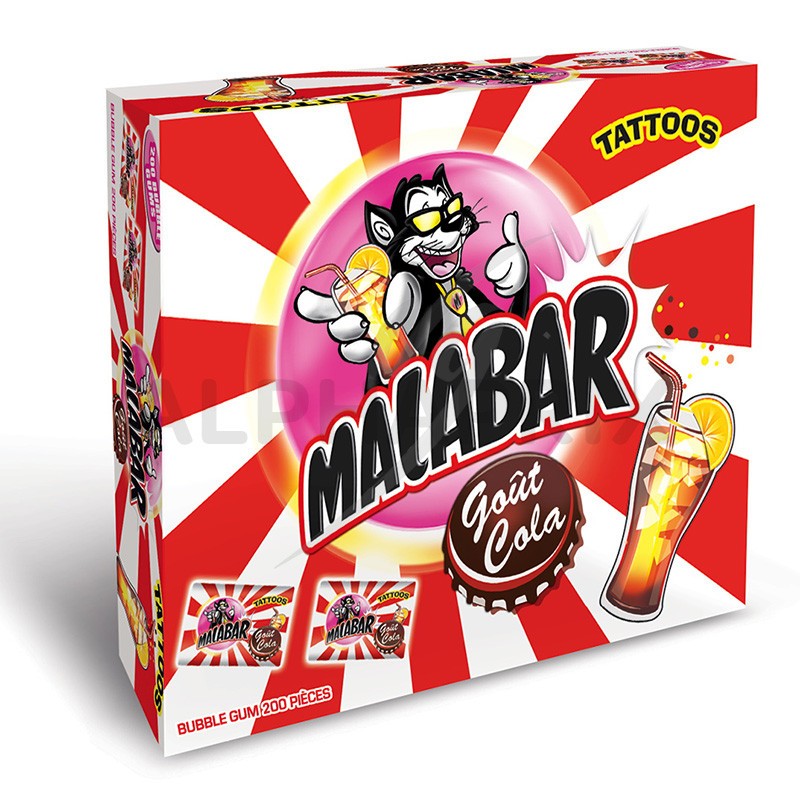 Malabar Bonbons Barbe à Papa Boite de 200 Pièces & Carambar