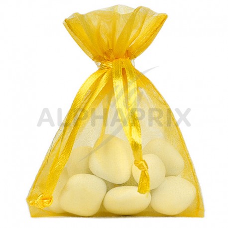 Pochons en organdi JAUNE par 10