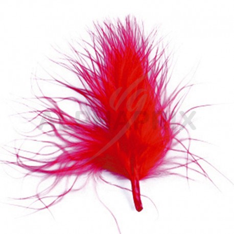Plumes 7CM - sachet de 20 ROUGE
