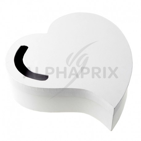 Urne/Tirelire Coeur Blanc