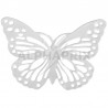 Papillons en métal blanc par 6