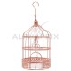 Cage en métal H. 24cm rose gold