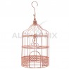 Cage en métal H. 24cm rose gold