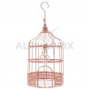 Cage en métal H. 24cm rose gold