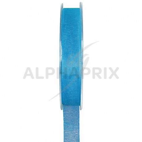 Ruban en organdi 7mm TURQUOISE