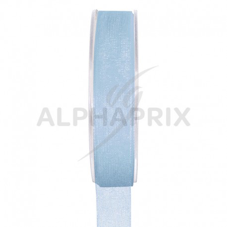 Ruban en organdi 15mm BLEU CIEL