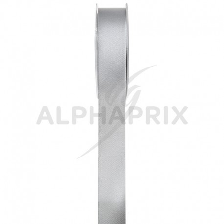 Ruban satin 15mm - rouleau de 25m GRIS