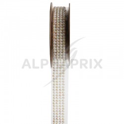 Ruban de strass Autocollant BLANC nacré