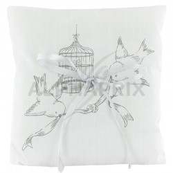Coussin porte-alliances Oiseaux du Bonheur