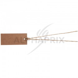 Marque-places rectangle et ficelle KRAFT par 12