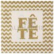 Serviettes de table fête en or par 20