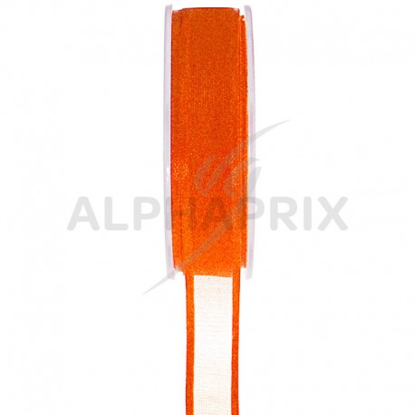 Ruban 9mm Cristal ORANGE - la bobine de 25 mètres