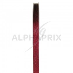 Ruban satin 6mm - rouleau de 25m BORDEAUX