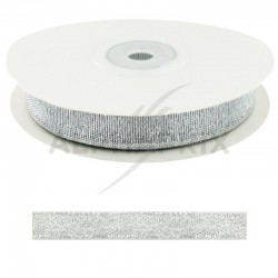 Ruban 9mm ARGENT - la bobine de 25 mètres