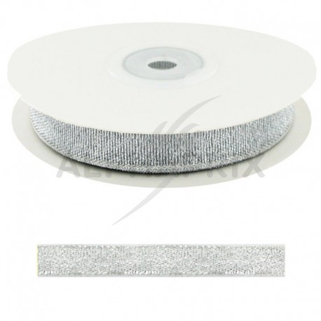 Ruban 9mm ARGENT - la bobine de 25 mètres