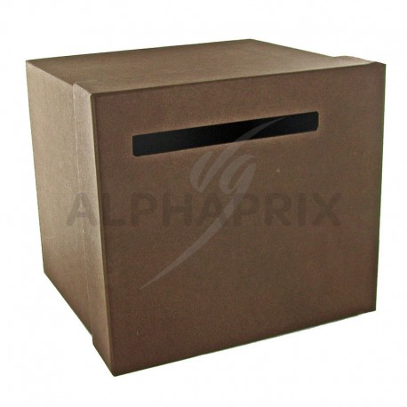 Urne / Tirelire unie CHOCOLAT 20,50 x 23cm