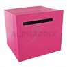 Urne / Tirelire unie FUCHSIA 20,50 x 23 x 20,50cm