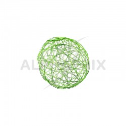 Boules 4CM en fil métal VERT - 12 pièces