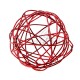 Boules 6CM en fil métal ROUGE - 6 pièces