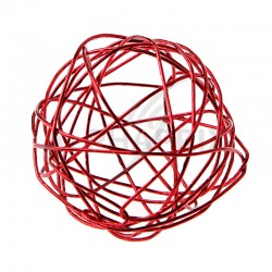Boules 6CM en fil métal ROUGE - 6 pièces
