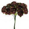 Roses sur tige CHOCOLAT - le bouquet
