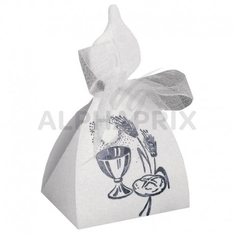 Boîtes Bougie BLANC (impression argent) par 10