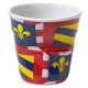 Gobelet froissé 8cl Revol Drapeau Bourgogne