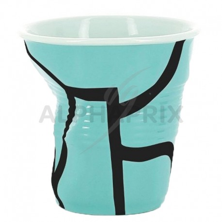 Gobelet froissé 8cl Revol All Over fond Turquoise