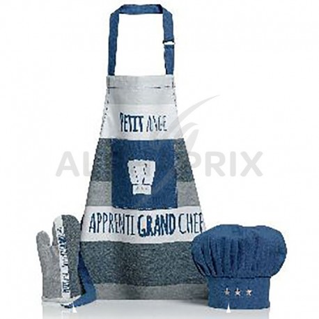 Ensemble tablier enfant petit Ange Winckler - 3 pièces assorties