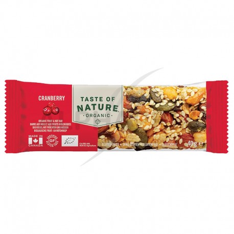 Taste of Nature Cranberry barres Bio 40g