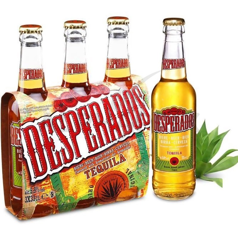 Desperados tequila pack carton de 3 bouteilles VP 33cl