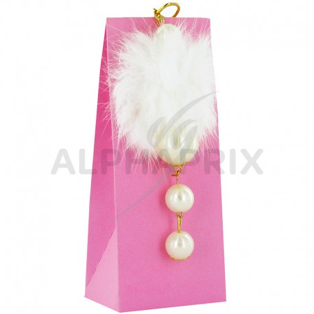 Porte-clefs Pompon BLANC PAR 6