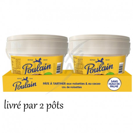 Pâte à tartiner Poulain - pot 3kg - sans huile de palme